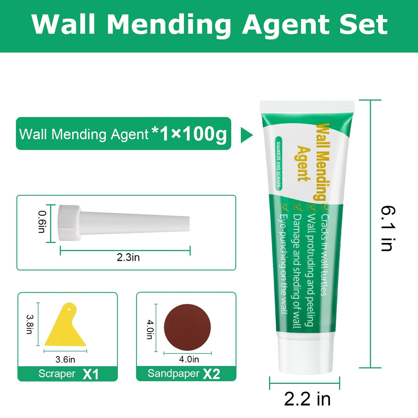 GASRONS Drywall Repair Kit, 1 Pack Wall Mending Agent,Wall Surface Hole Fill Quick and Easy Solution