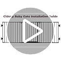 Cideny Black 78-Inch Extra Wide Baby Gate with Walk-Through Door for Stairs & Pets