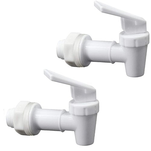 Hgzaccompany Replacement Cooler Faucet Water Bottle Jug,Water Dispenser Tap Set,BPA-Free Plastic Spigot Spout Water Beverage Lever Pour Dispenser Valve,Water Crock Tap (2 White)