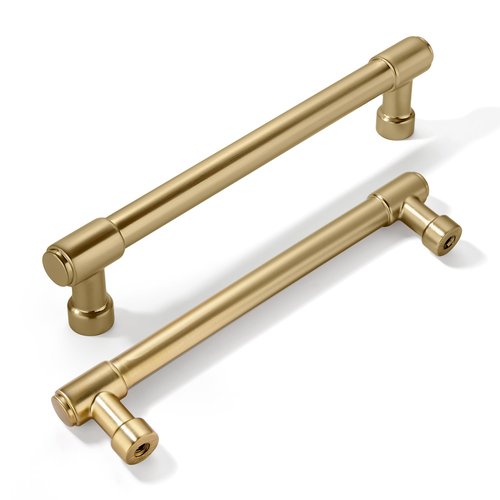 khtumeware 10-Pack 5 Inch(128mm) Champagne Bronze Cabinet Handles Warm Brass Cabinet Pulls Gold Kitchen Cabinet Hardware for Cupboard Drawer Pulls Dresser Handle Cabinet pulls.