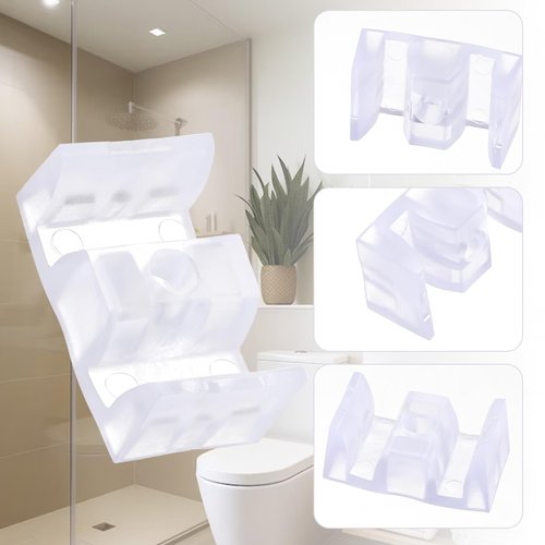 4 PCS Shower Door Bumpers, Framed Sliding Shower Door Opaque Bumpers for Glass Sliding Moving Doors, Anti-Collision Glass Shower Doors Stopper