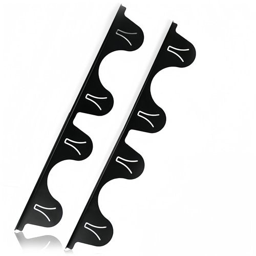 2 Pack Black Stainless Steel Stove Counter Gap Cover, Heat Resistant Stove Gap Guard & Filler, Adjustable Range Trim Kit from 13.7" to 27.3", Easy Clean for Kitchen Counter Stove Gap Sealing