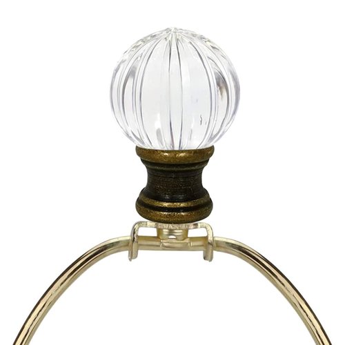 FeiYeup Brass Lamp Shade Finials Decorative Caps Knobs Glass Lamp Cresting Lighting Accessories for Table and Floor Lamps Lamp Finials