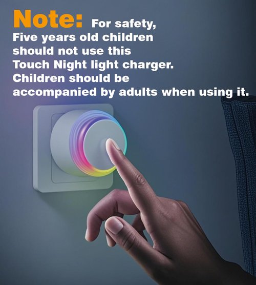 Ktrad Plug Charger Night Light with USB-C Fast Charging Port (PD 20W, 5V 3A) for Under Cabinet Lights, iPhone 16/15 and More - 2-Pack