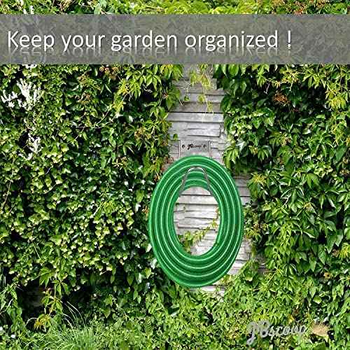 JBscoop Garden Hose Holder Stainless Steel Small Wall Mount Garden Hose Hook, Ideal for Water, Air, Hydraulic Hose, Ropes, Extension Cords Heavy Duty & Rust Proof Set of 2