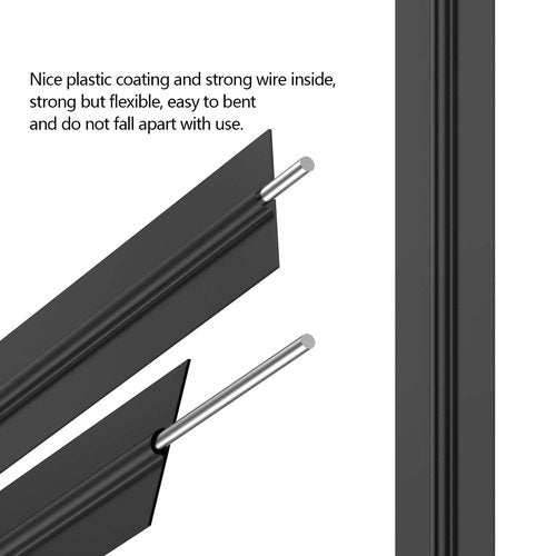 400 Pcs Twist Ties for Bags 5" Cable Ties Bag Twist Ties for Cord Twist Bread Ties Reusable Black Plastic Coated Ties Heavy Duty Bread Ties Twist Wire Ties for Household and Office Use
