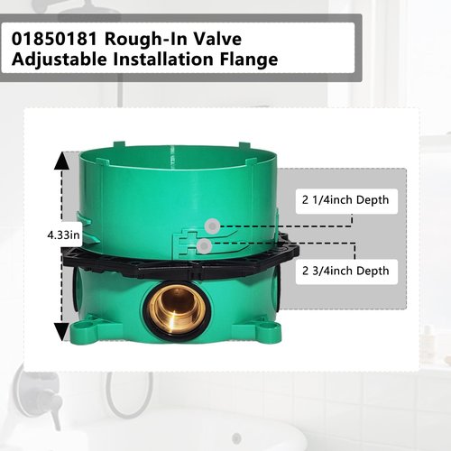 Upgraded 01850181 Rough-In Valve Universal Valve Core With Service Stops, ¾" Compatible With 04230000 04233000 15763001 Shower Parts