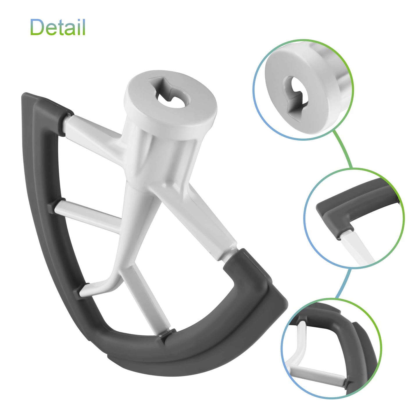 MEET JUICE Flex Edge Beater Work for KitchenAid Mixer Attachments, Compatible with 4.5-5 Quart Tilt-Head Stand Mixers, kitchenAid Paddle with Scraper, Flexible Silicone Edges