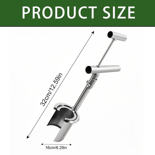 Stainless Bulb Planter Tool, Bulb Planter Tool for Garden, Flowers, Vegetables Fruit Trees, Easy to Use Seedling Transplanter for Digging Holes and Sowing Bulbs (1pc)