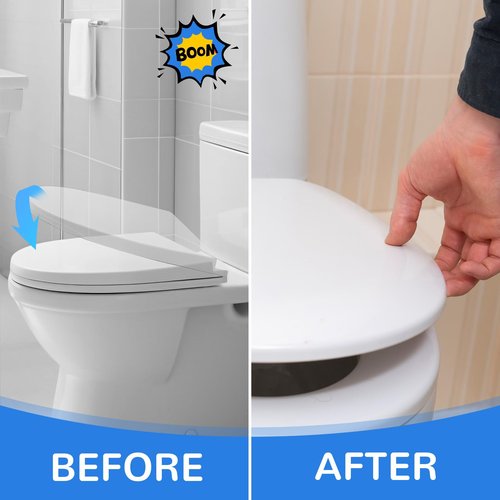 8 Pcs Toilet Seat Bumper for Bidet, Adhesive Toilet Seat Bumper for Use with Bidet Universal Grey Buffer Spacers (4.5 x 2 x 1.6 cm)