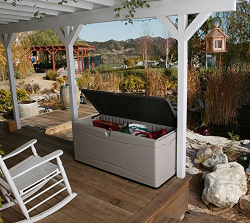 LIFETIME 60012 Extra Large Deck Box - 130 Gallon, Desert Sand/Brown