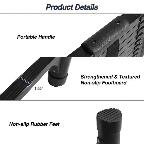BOCOM 14.5 FT Aluminum Telescoping Ladder, Lightweight Multi-Purpose Collapsible Extension with 2 Triangle Stabilizers, Heavy Duty 330 lbs Max Capacity, Ideal for Home, RV, and Outdoor Work Black