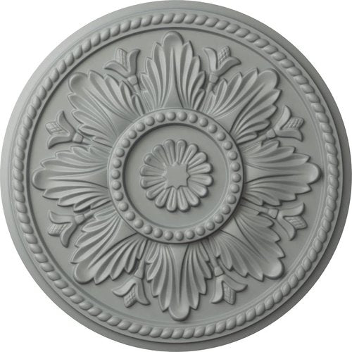 Ekena Millwork CM18ED 18-Inch OD x 5 1/2-Inch ID x 1 3/4-Inch Edinburgh Ceiling Medallion, Primed