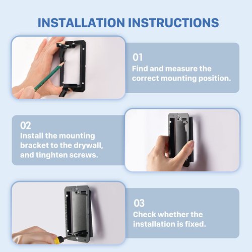 ANONION 22 Pack Single Gang Multipurpose Drywall Wall Plate Low Voltage Mounting Bracket Device Black