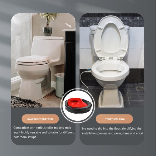 Unomor Universal Offset Toilet Wax Ring Gasket Leakproof Toilet Seal Kit with Rubber Flange for Toilet Bowl Repair Fits 0 Offset and Reliable Toilet Gasket Replacement