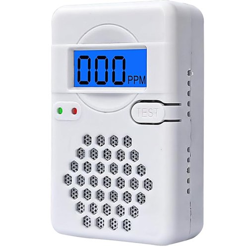 Carbon Monoxide Detectors,Battery Operated Mini CO Alarm Detector Monitor with Digital Display and Sound Warning for Home,Office,Travel (Batteries NOT Included)