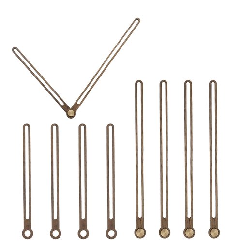 uxcell 5 Set Wooden Clock Hands, Walnut, 140mm/5.51in Min, 104mm/4.09in Hr, Fit 14in Wall Clock
