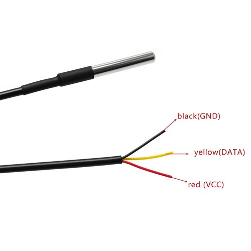 Gikfun 5PCS 1M DS18B20 Temperature Sensor Waterproof Digital Thermal Probe Sensor for Arduino EK1083