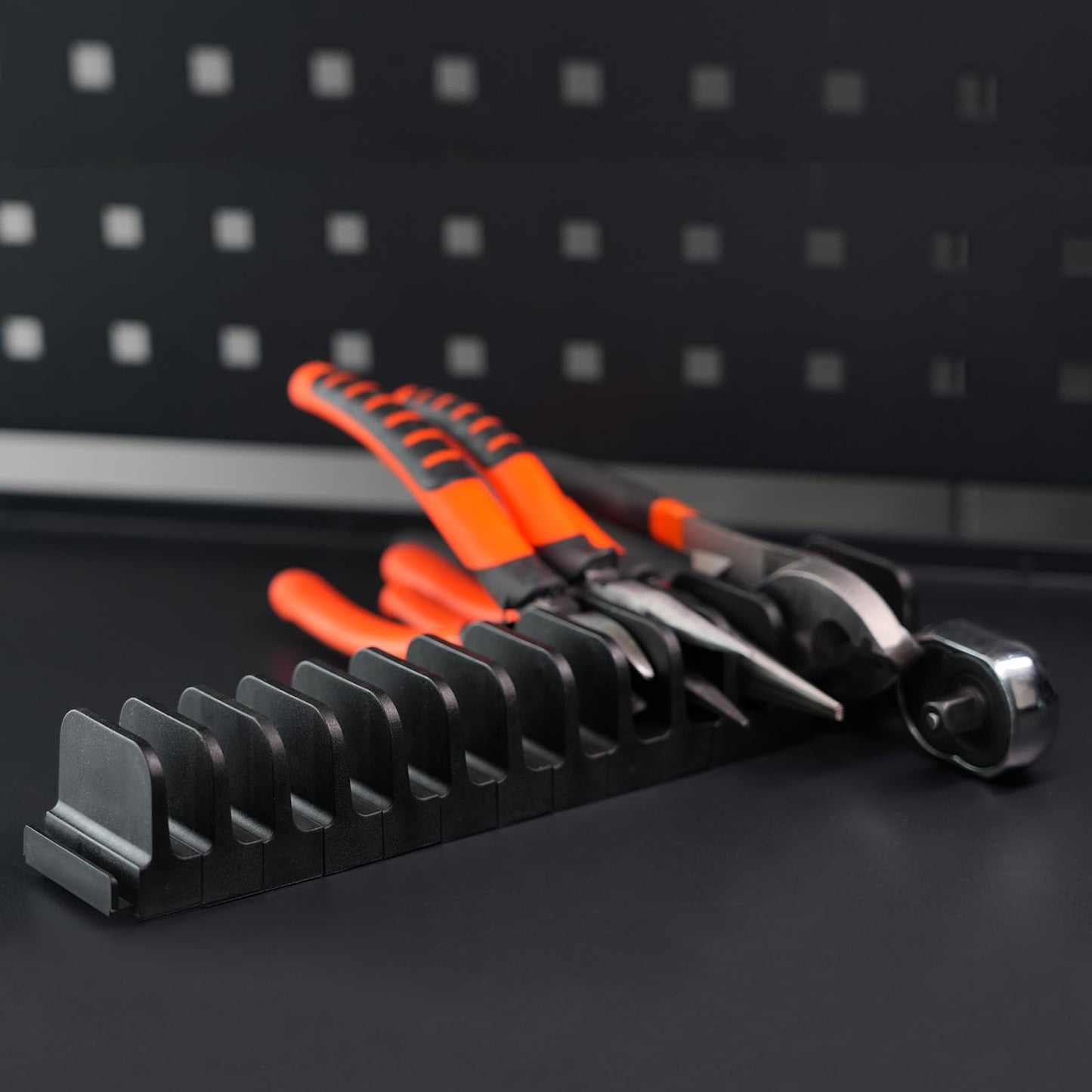 24 pcs Magnetic Plier Organizer Set for Toolbox & drawer Storage|Modular Plier holders for Mechanics, Technicians, Space-Saving & Quick-Access,Gift for father and boyfriend(Black)