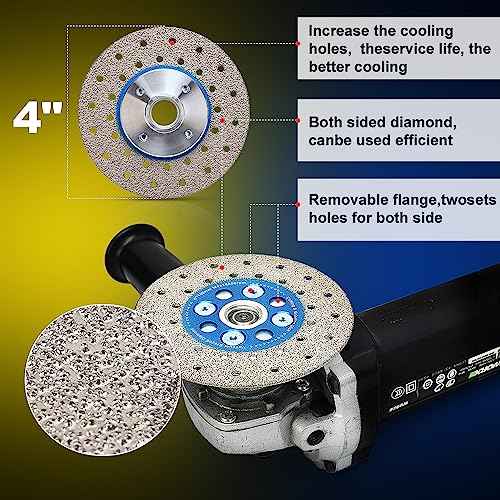 4 Inch Diamond Brazed Blade Granite Grinding Diamond Blade Fast Cutting and Grinding Shaping Diamond Disc for Angle Grinder