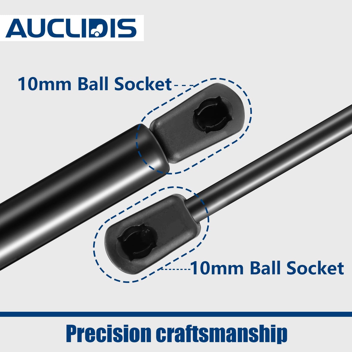 C16-18233 10 Inch 40Lb/178N Gas Strut Shock Spring Lift Support for Truck Toolbox Pickup Tool Box Lid RV Overhead Cabinet Door Boat Hatch Replacement Parts, 40231540, 200452, Set of 2 by AUCLIDIS