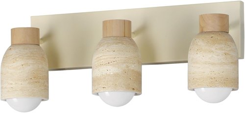 Maxim Lighting 10623TVOY Pompeii - 3 Light Bath Vanity-8.75 Inch Tall and 21 Inch Wide, Finish Color: Travertine_Oyster