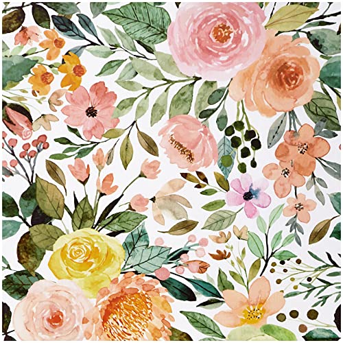 Beautysaid Wallpaper Peel and Stick Floral£ºBoho Textured Wall Paper for Bedroom Bathroom Renter Friendly Waterproof Pink Watercolor Modern Wallpaper for Kitchen Cabinet(Watercolor,17.5x118 inch)