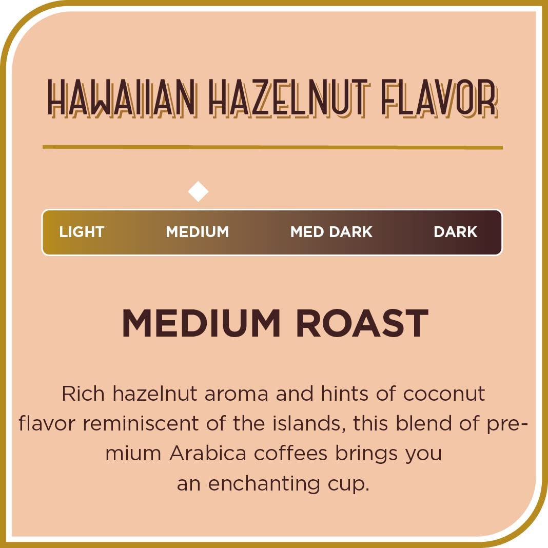 Don Francisco's Hawaiian Hazelnut Ground Flavored Coffee: Rich, Aromatic 100% Arabica Beans - (12 oz Recyclable Can)
