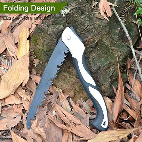 Hand Saw for Tree, 12 inch Folding Saw,Pruning Saws with High-Manganese Steel Teeth for Smooth and Precise Cuts. Handsaws for Camping, Gardening, Carpentry Camping Saw Portable.