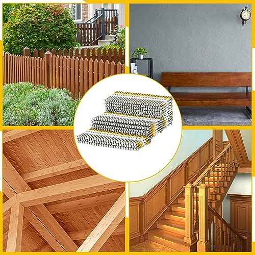 Therwen Framing Nails, 21 Degree, Flat D Head, Galvanized, Ring Shank, Plastic Row Fixed, 21 Degree Framing Nails for Use in All Pressure Treated Lumber (1000 Count,2 Inch x 0.113 Inch)