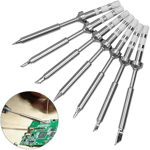 7 Types Mini Soldering Iron Tip Stainless Steel Replacement for TS100 Soldering Iron, Power Tool Electrician Various Models Replacement Part Easy Install
