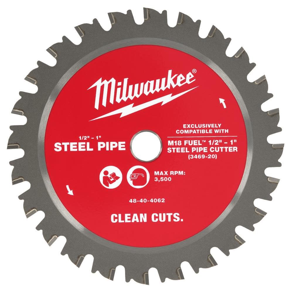 Milwaukee Electric - 1/2 INCH Hyphen 1 INCH Steel Pipe Cutting Blade