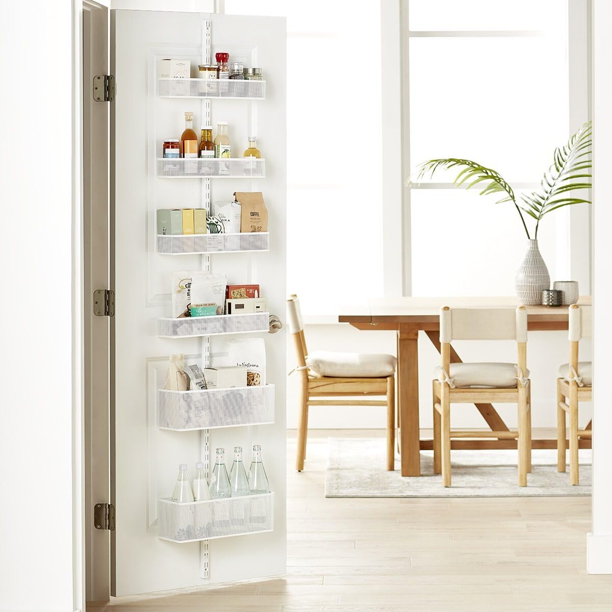 The Container Store Elfa Mesh Door Rack Solution 80" (White) | Over The Door Storage | Hanging Storage & Organization