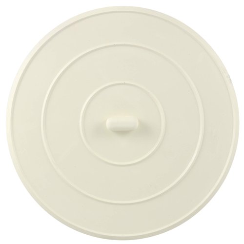 Danco (89042) 5-Inch Flat Suction Rubber Sink Stopper, Fits Kitchen & Bathroom Sink and Tub Drains, White, 1-Pack