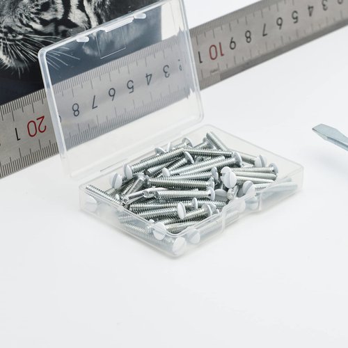 Taezn 40 Pieces Wall Plate Screws, 1.2 Inch Long Outlet Screws Perfect Replacement with Outlet Cover, Switch Plate and Light Plate Screws