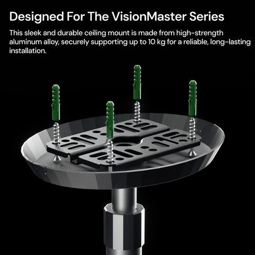 Valerion Projector Ceiling Mount for VisionMaster and StreamMaster Series - Aluminum Alloy, Adjustable Height from 31 to 40.5cm Using The Extension Rod, with 360° Rotation
