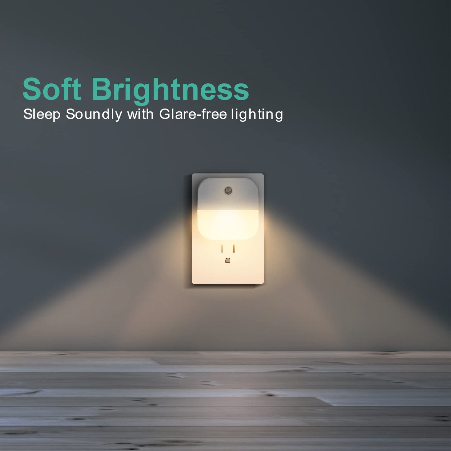 6 Pack Night Light Plug in, Warm White LED Nightlights with Smart Dusk to Dawn Sensor, Plug into Wall Nightlights Suitable for Bedroom, Bathroom, Hallway, Kitchen, Stairs, Kids, Adults, Kids Room