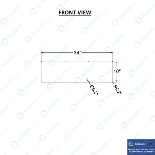 10 in. x 34 in. Stainless Steel Door Kick Plate – 22 Gauge 430#3 Finish with Mounting Screws