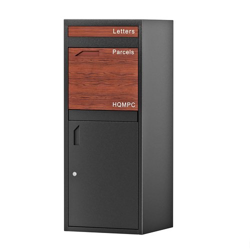 HQMPC Package Drop Box for Outside,Size 16.4"x 15.2"x 40.4"Weight is 20 kgs, Steel Delivery boxes Anti-Theft Lockable Package Delivery locker for Outside, Porch, House, Assembled parcel box