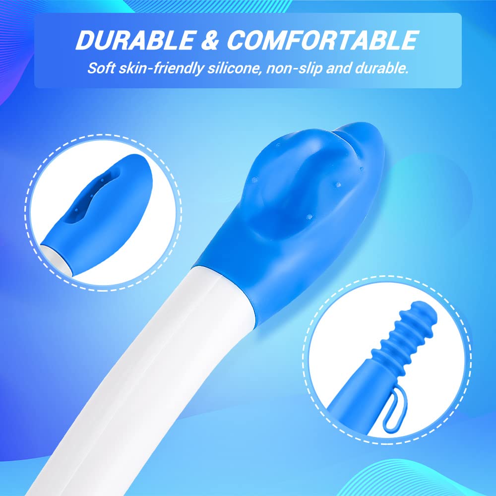 Jhua Foldable Butt Wiper Tool for Women Men Toilet Aids for Wiping 15.7" Long Comfort Bottom Buddy Wiping Aid, Self Wipe Assist Toilet Aids Wand for Disabled, Elderly, Overweight, Pregnant People