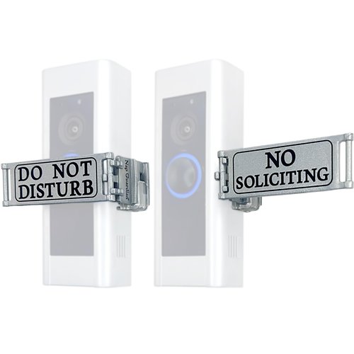 Nap Guardian - The Original - Invented in USA - Universal Fitting Doorbell Cover that Rotates from DO NOT DISTURB to NO SOLICITING - Easy to Install, No Tools Needed - Sign Blocks Any Button Type Ring