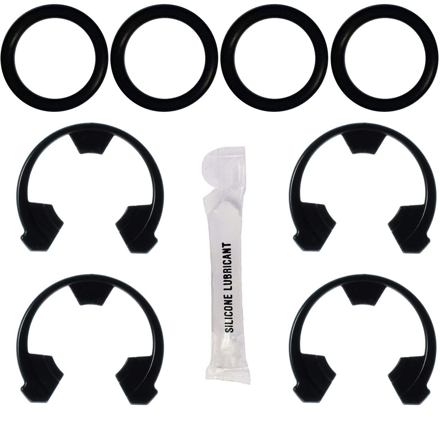 Authentic OEM Water Softener Kit - Clip 7116713 and O-Ring 7170288 - 4 Each - Includes Silicone O-Ring Lubricant