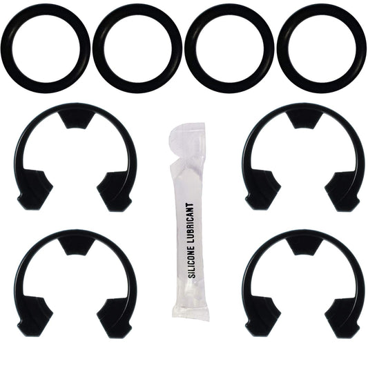 Authentic OEM Water Softener Kit - Clip 7116713 and O-Ring 7170288 - 4 Each - Includes Silicone O-Ring Lubricant