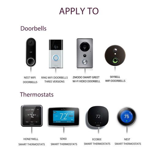 VIIVRIA 24V 40VA Doorbell Transformer - Heavy-Duty Copper Core for Ring Pro/2 & Nest Hello, Easy Install Hardwired Power Supply, Thermostat/Chime Compatible