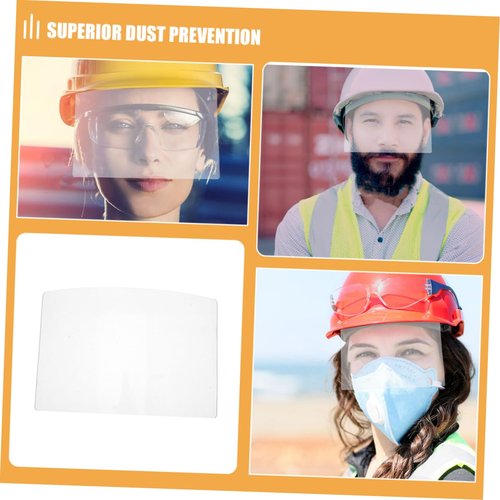 HEATSHAKING 3Pcs Sandblasting Hood Lens Replacement Organic Protective Lens for Grinding Hoods Scratch Resistant View Essential Safety Equipment for Industrial and Outdoor