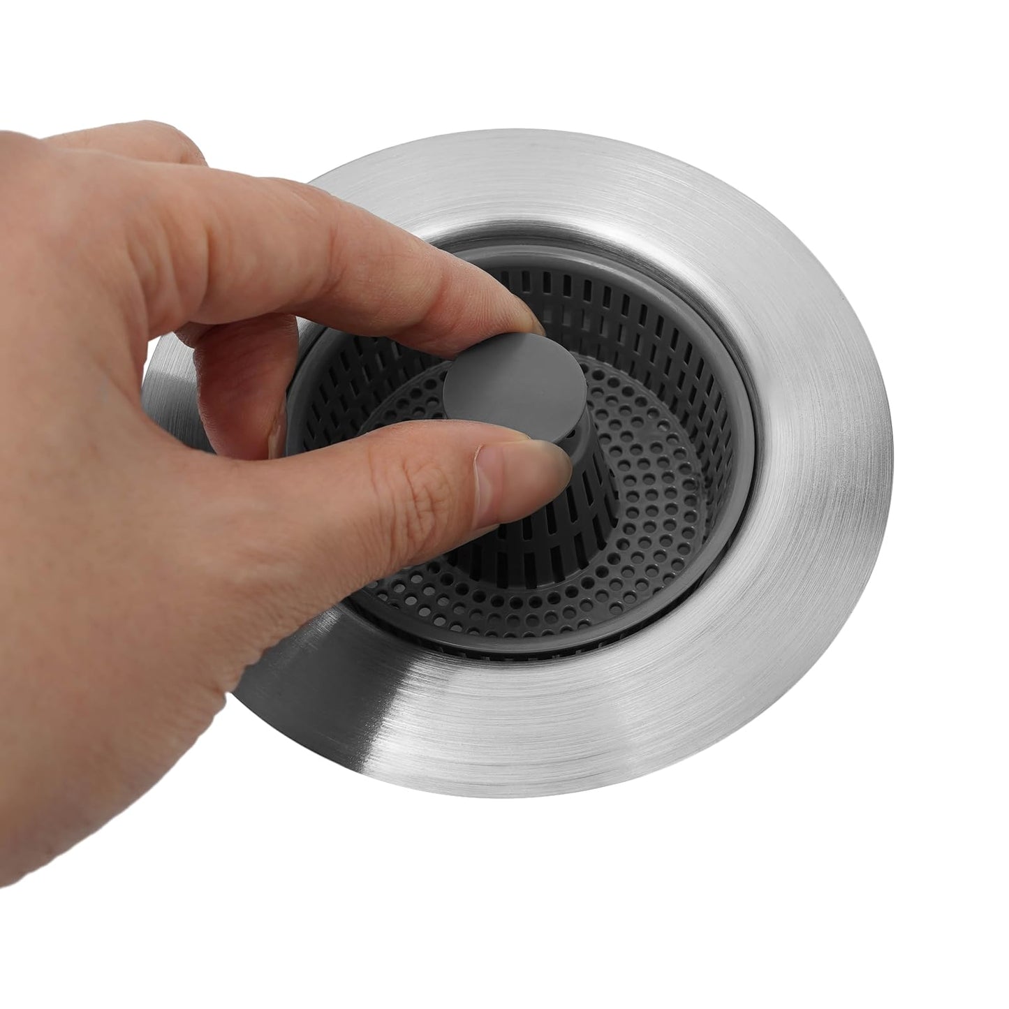 Stainless Steel Sink Strainers Silver W/Pop-Up Core Kitchen Sink Drain Strainer