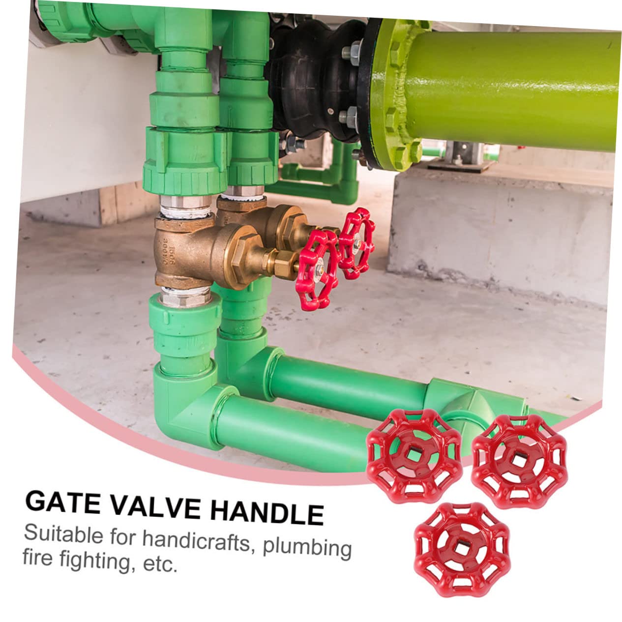 Uonlytech 10pcs Hand Wheel Handles for Water Valves Cast Valve Handles Easy to Install Wheels