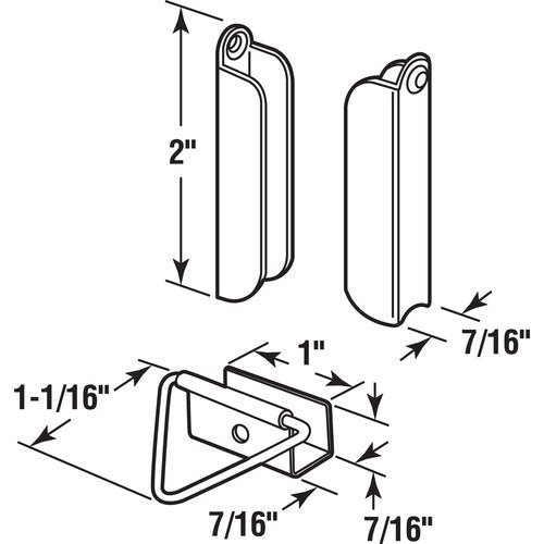 Prime-Line L 5770 Mill Finish, Screen Hanger and Latch (1 Set)