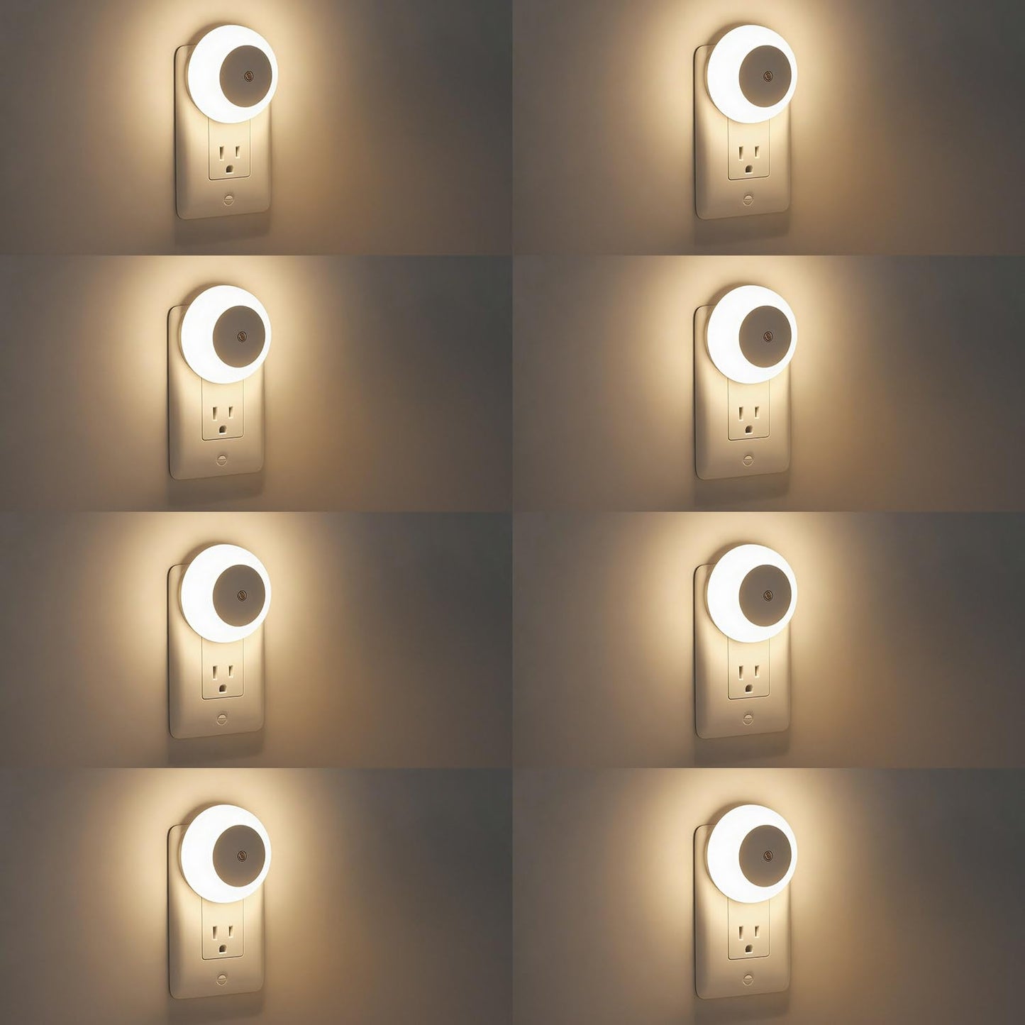 fesnne Night Light, Night Lights Plug into Wall, Dusk to Dawn Sensor Warm White Led Night Light 0.5W, 8 Pack Nightlight for Adults, Bedroom, Bathroom, Hallway, Kitchen