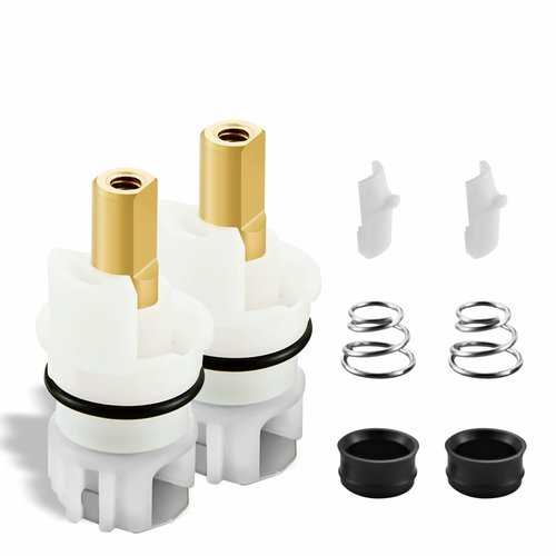 Yritma RP25513 Faucet Stem Assembly Compatible with Delta Two Handle Faucet Repair Kit, With RP4993 Rubber Seat and Spring, Replacement Faucet Repair Kit for Delta Bathroom Kitchen Faucet, 2 PACK